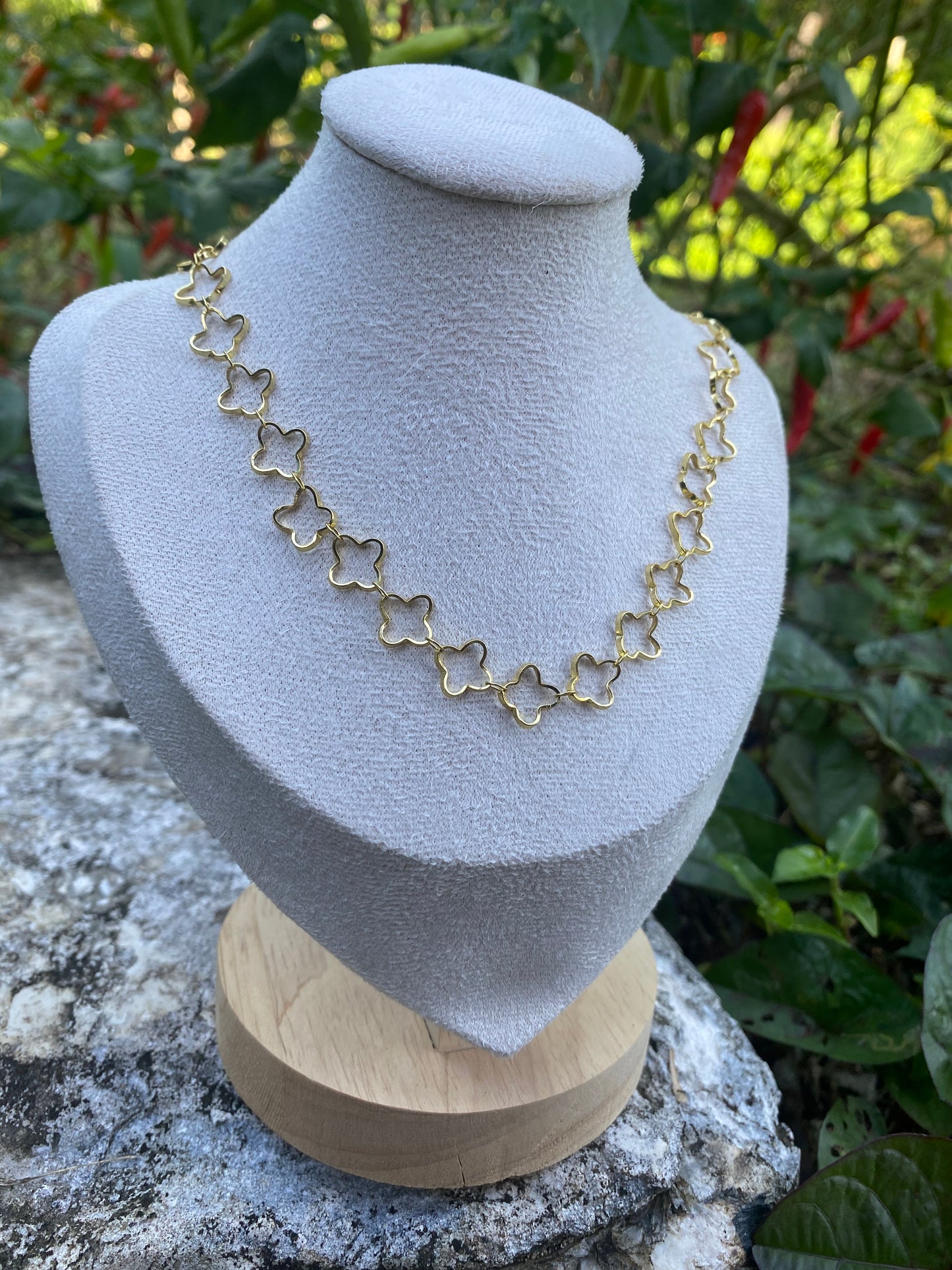 Golden Clover Necklace