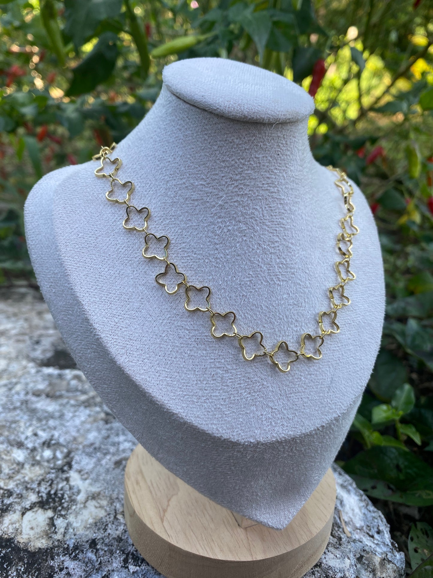 Golden Clover Necklace