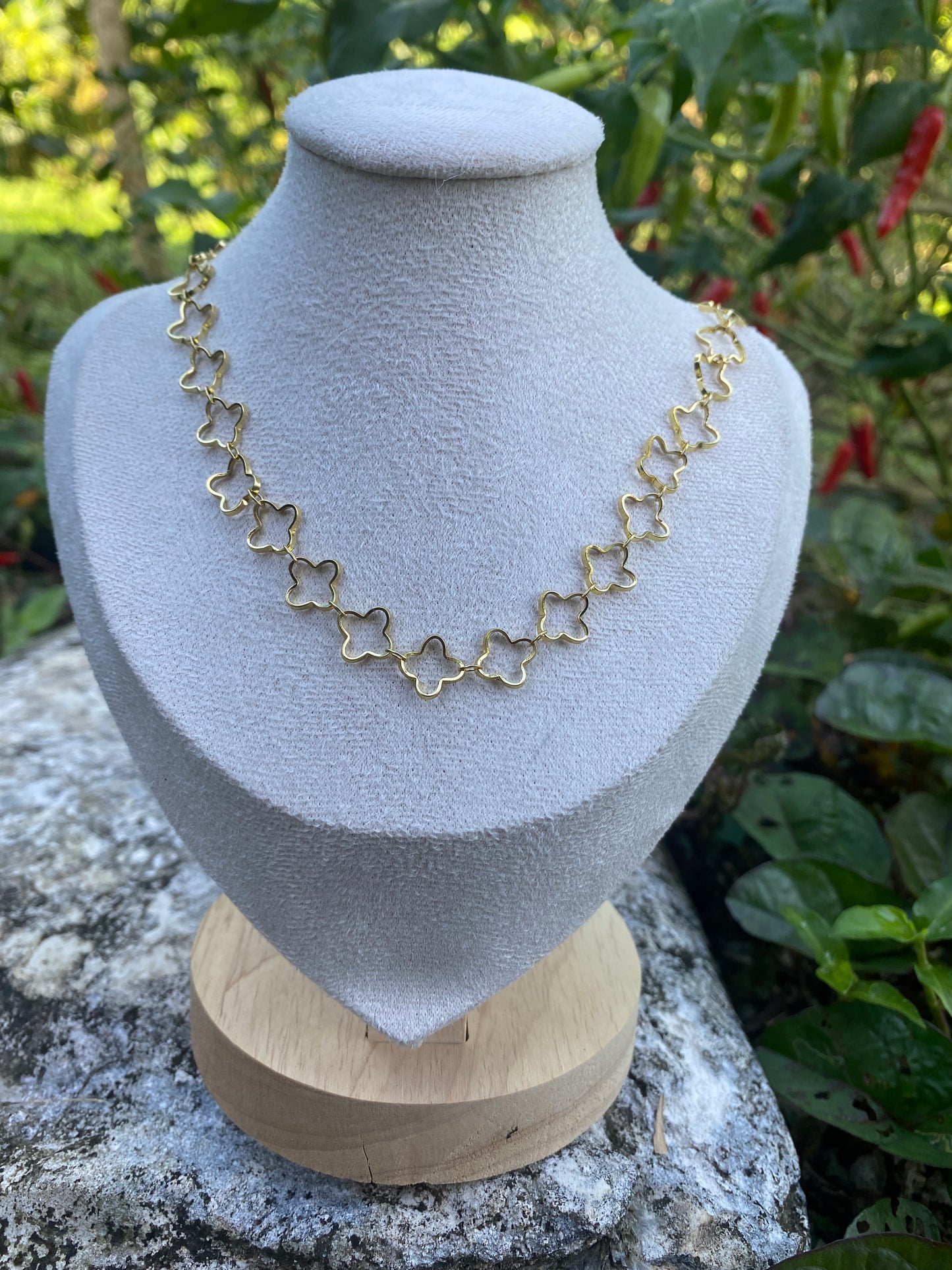 Golden Clover Necklace