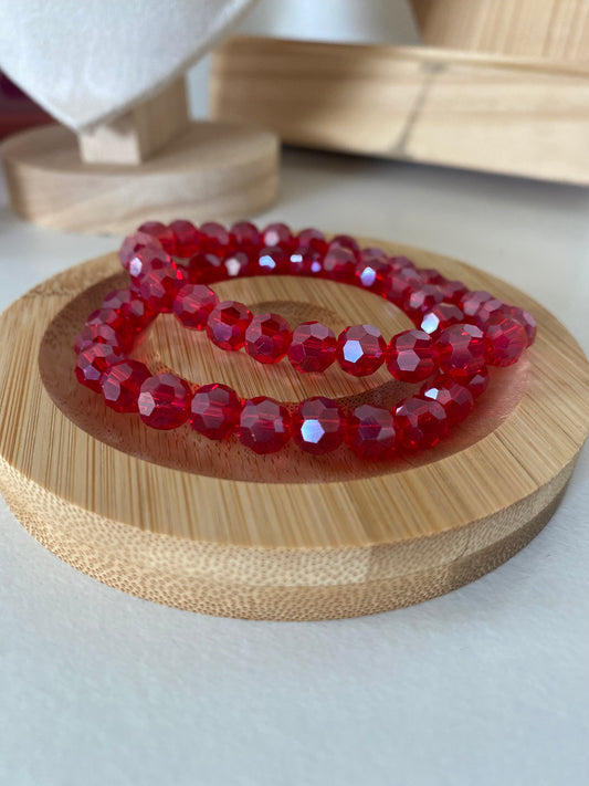 Red Rondelle Bracelet