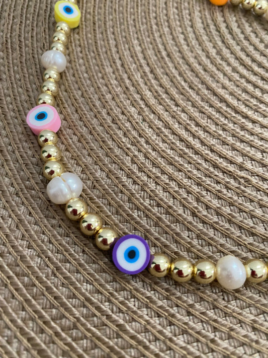 Chuncky Golden Evil Eye Necklace